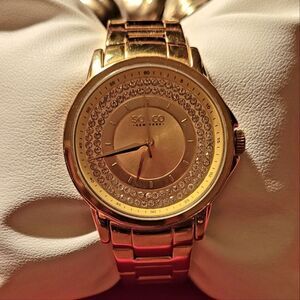SO & CO ROSE GOLD LINK BRACELET WATCH
